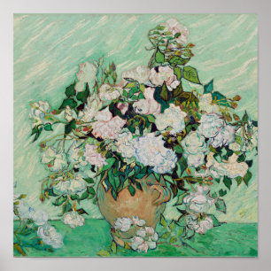 Van Gogh - Roses, famous painting, Poster