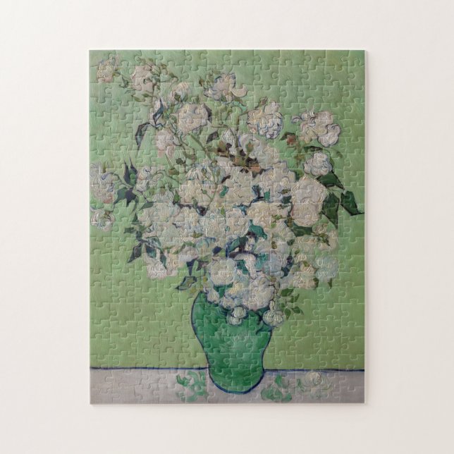 Van Gogh Roses Floral Painting Jigsaw Puzzle (Vertical)