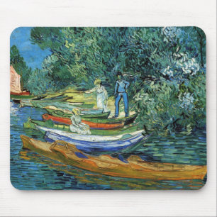 Van Gogh Rowing Boats on the Banks of the Oise Mouse Pad