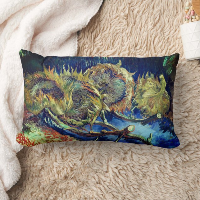 Van Gogh’s Timeless Art - Four Withered Sunflowers Lumbar Pillow (Blanket)