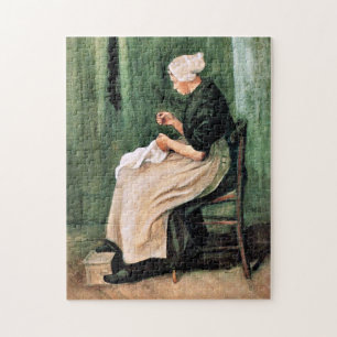 Van Gogh. Scheveningen Woman Sewing, Jigsaw Puzzle