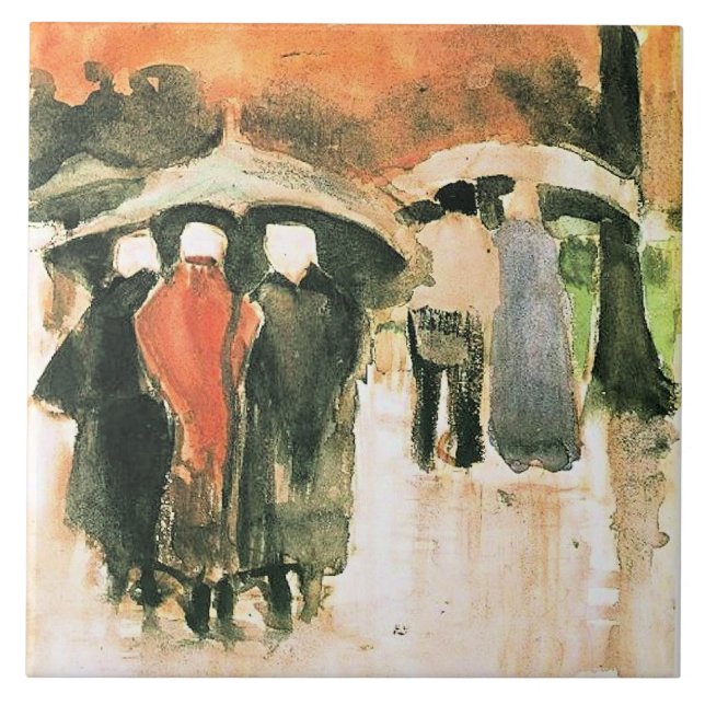 Van Gogh - Scheveningen Women Tile (Front)