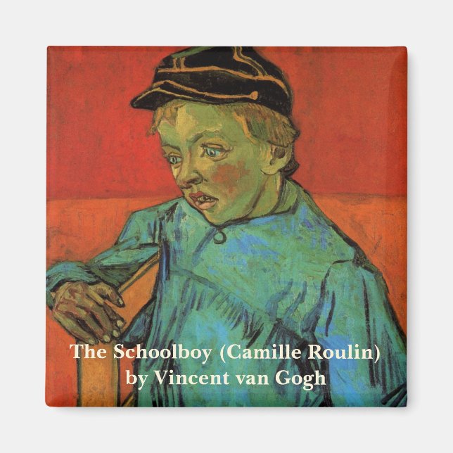 Van Gogh, Schoolboy (Camille Roulin), Vintage Art Magnet (Front)