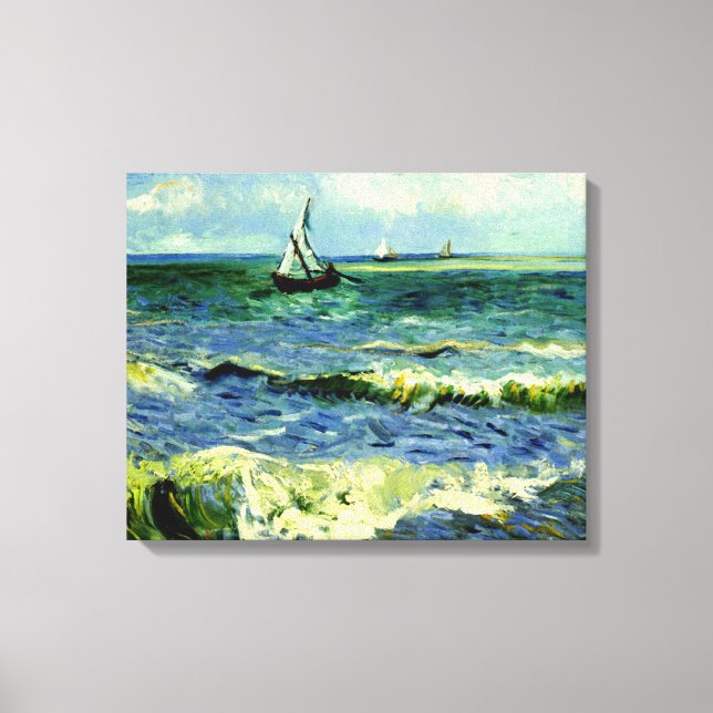 Van Gogh - Seascape at Saintes-Maries Canvas Print (Front)