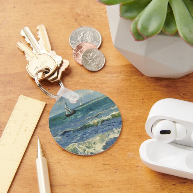 Van Gogh Seascape at Saintes Maries de la Mer Keychain (Desk)
