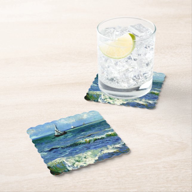 Van Gogh - Seascape Paper Coaster (Insitu)