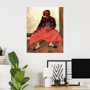 Van Gogh, Seated Zouave, Vintage Impressionism Art Poster