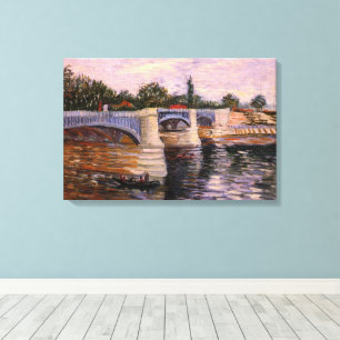 Van Gogh Seine River with Pont del Grande Jette Canvas Print