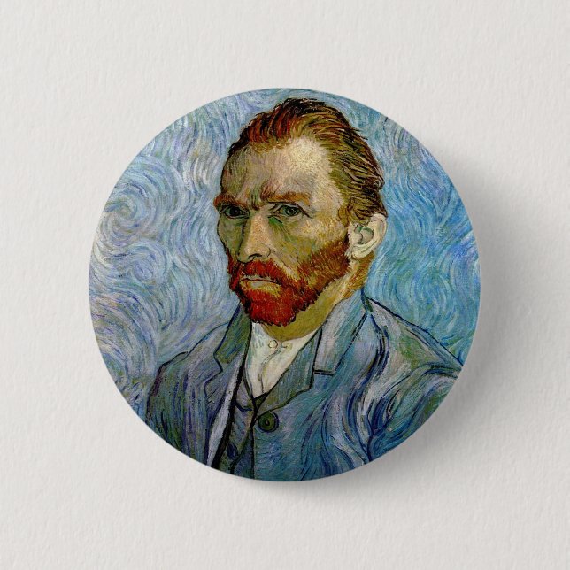 Van Gogh Self Portrait 2 Inch Round Button (Front)