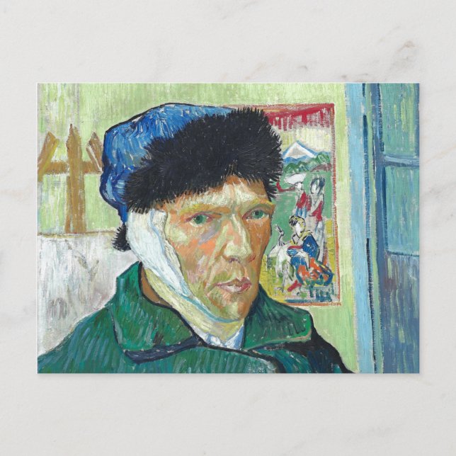 Van Gogh Self-portrait Bandaged Ear Art Painting Postcard (Front)