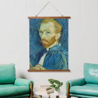 Van Gogh Self Portrait Famous Old Art Wood Wall
