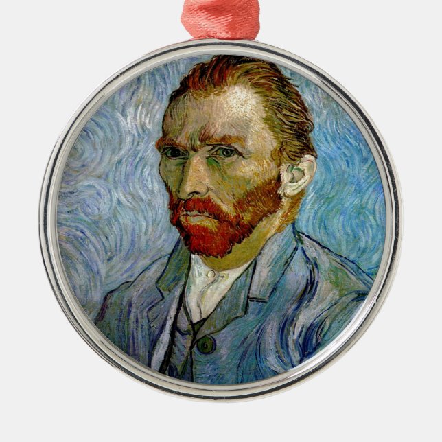 Van Gogh Self Portrait Metal Ornament (Front)