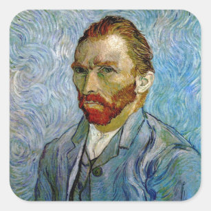 Van Gogh Self Portrait Square Sticker