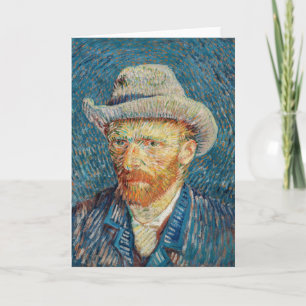 Van Gogh - Self Portrait with a Grey Felt Hat Card
