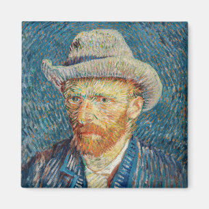 Van Gogh - Self Portrait with a Grey Felt Hat Magnet