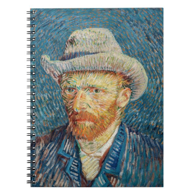Van Gogh - Self Portrait with a Grey Felt Hat Notebook (Front)