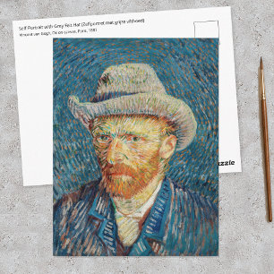 Van Gogh - Self Portrait with a Grey Felt Hat Postcard