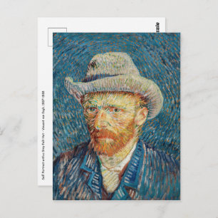 Van Gogh - Self Portrait with a Grey Felt Hat Postcard