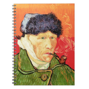 Van Gogh - Self Portrait with Bandaged Ear & Pipe Notebook