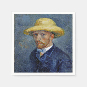 Van Gogh - Self-Portrait with Straw Hat Napkin