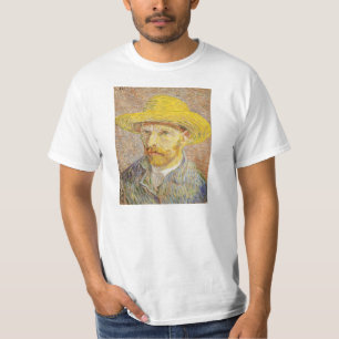 Van Gogh Self Portrait with Straw Hat T-shirt