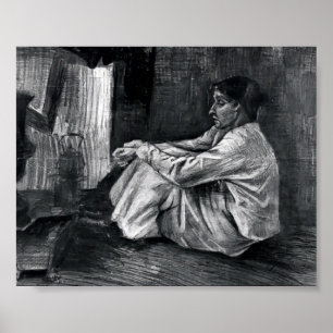 Van Gogh - Sien with Cigar Sitting on the Floor Poster