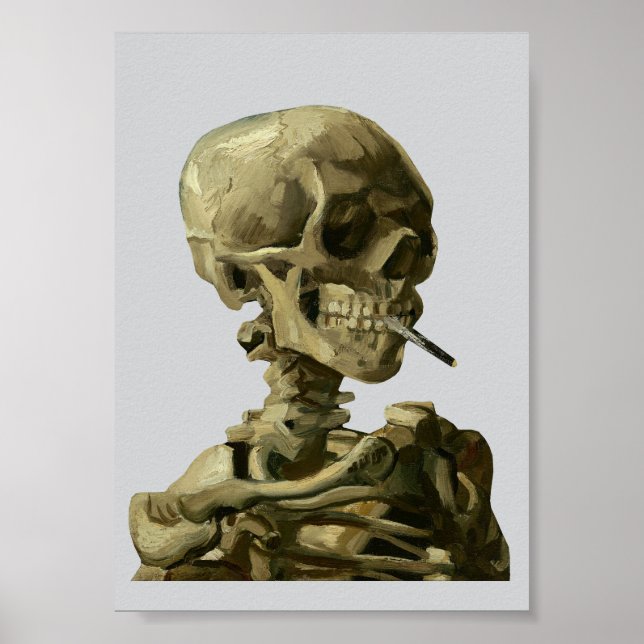 Van Gogh, Skeleton with a burning cigarette Poster (Front)