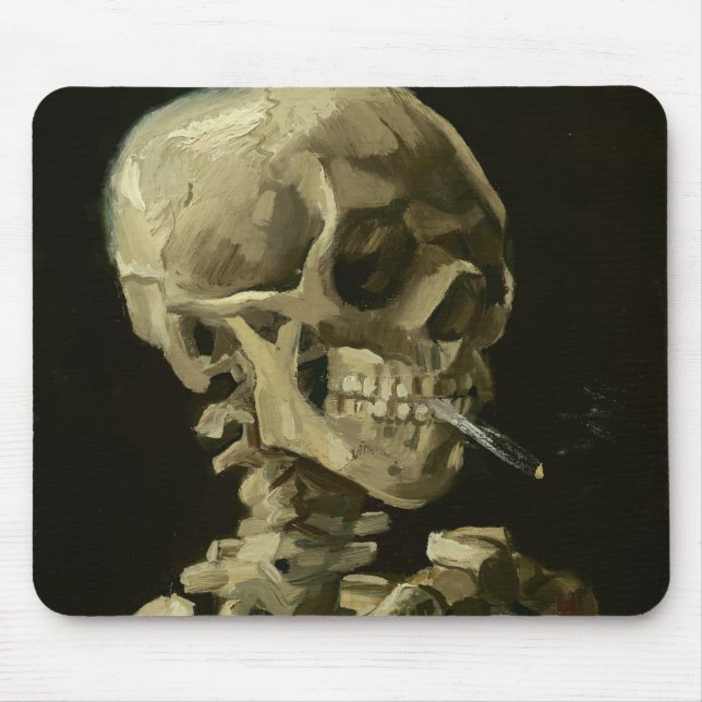 Van Gogh Skull Mouse Pad (Front)
