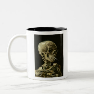 van gogh Skull Two-Tone Coffee Mug