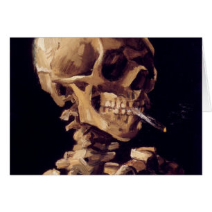 van gogh - skull with a burning cigarette