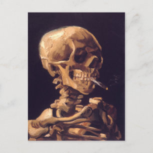 Van Gogh: Skull with Burning Cigaret Postcard