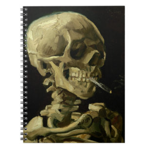 Van Gogh Skull with Burning Cigarette 1886 Notebook