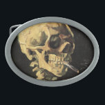 Van Gogh Skull with Burning Cigarette Belt Buckle<br><div class="desc">Van Gogh Skull with Burning Cigarette belt buckle. Oil painting on canvas from 1885. Skull with Burning cigarette reveals both van Gogh’s sense of humour and sense of the macabre. Something of an oddity in his recognized oeuvre, the work has grown in popularity in the past few decades. A great...</div>