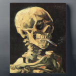 Van Gogh Skull with Burning Cigarette Plaque<br><div class="desc">Van Gogh Skull with Burning Cigarette. Oil painting on canvas from 1885. Skull with Burning cigarette reveals both van Gogh’s sense of humour and sense of the macabre. Something of an oddity in his recognized oeuvre, the work has grown in popularity in the past few decades. A great gift for...</div>