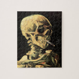 Van Gogh Skull with Burning Cigarette Puzzle