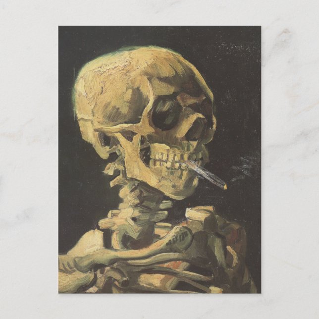 VAN GOGH - Skull with cigarette 1885 Postcard (Front)