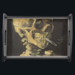 VAN GOGH - Skull with cigarette 1885 Serving Tray<br><div class="desc">VAN GOGH - Skull with cigarette 1885
Oil on canvas; reproduction</div>
