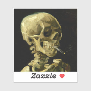 Van Gogh Smoking Skeleton