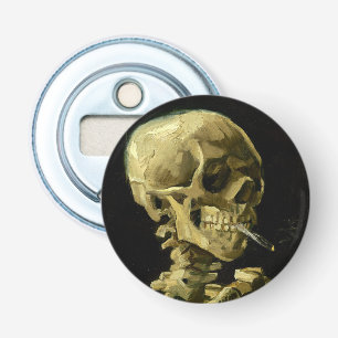 Van Gogh Smoking Skeleton Bottle Opener