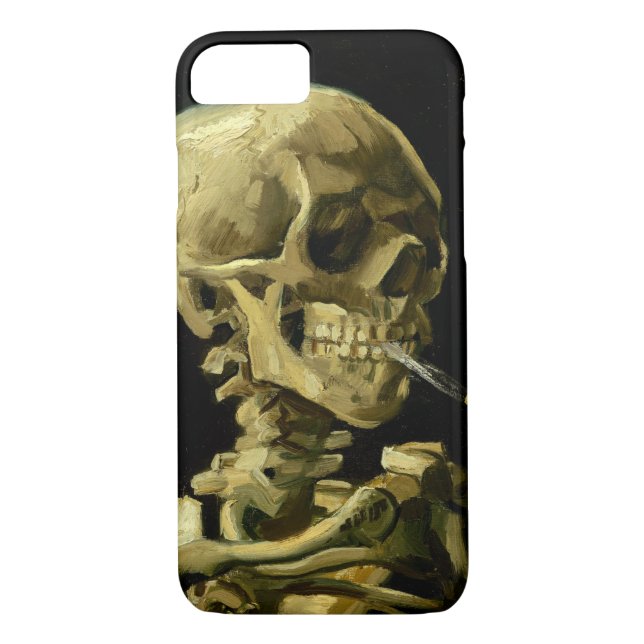 Van Gogh Smoking Skeleton Case-Mate iPhone Case (Back)