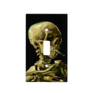 Van Gogh Smoking Skeleton Light Switch Cover