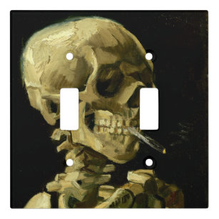 Van Gogh Smoking Skeleton Light Switch Cover