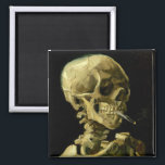 Van Gogh Smoking Skeleton Magnet<br><div class="desc">Magnet featuring Vincent van Gogh’s oil painting Skull of a Skeleton with Burning Cigarette (1885-86). A great gift for fans of Post-Impressionism and Dutch art!</div>