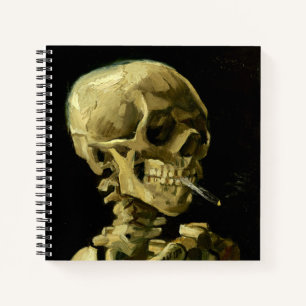 Van Gogh Smoking Skeleton Notebook