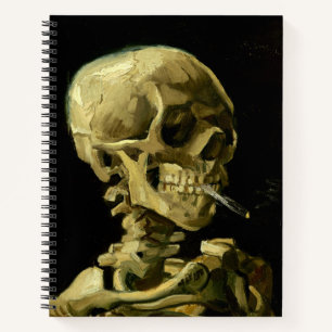 Van Gogh Smoking Skeleton Notebook