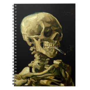 Van Gogh Smoking Skeleton Notebook