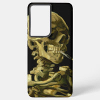 Van Gogh Smoking Skeleton