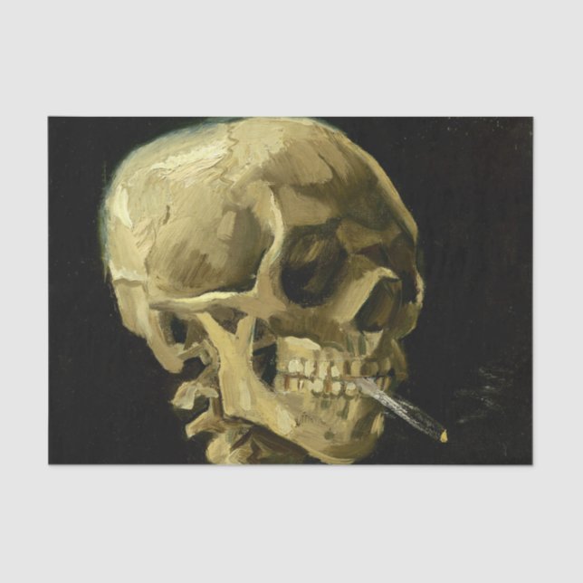 Van Gogh Smoking Skeleton Tissue Paper (Front)
