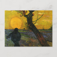 Van Gogh Sower Avec Réglage De Carte Postale Sun
