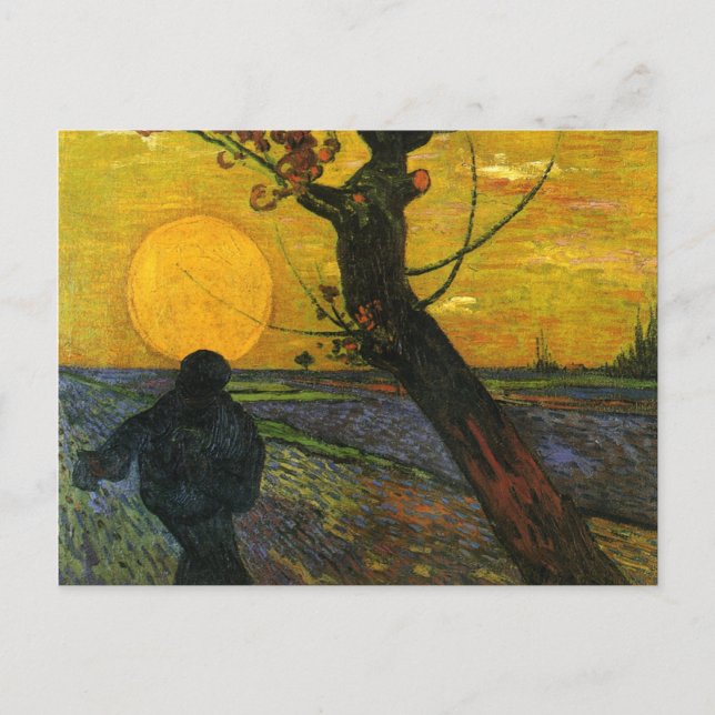 Van Gogh Sower With Setting Sun Postcard (Front)